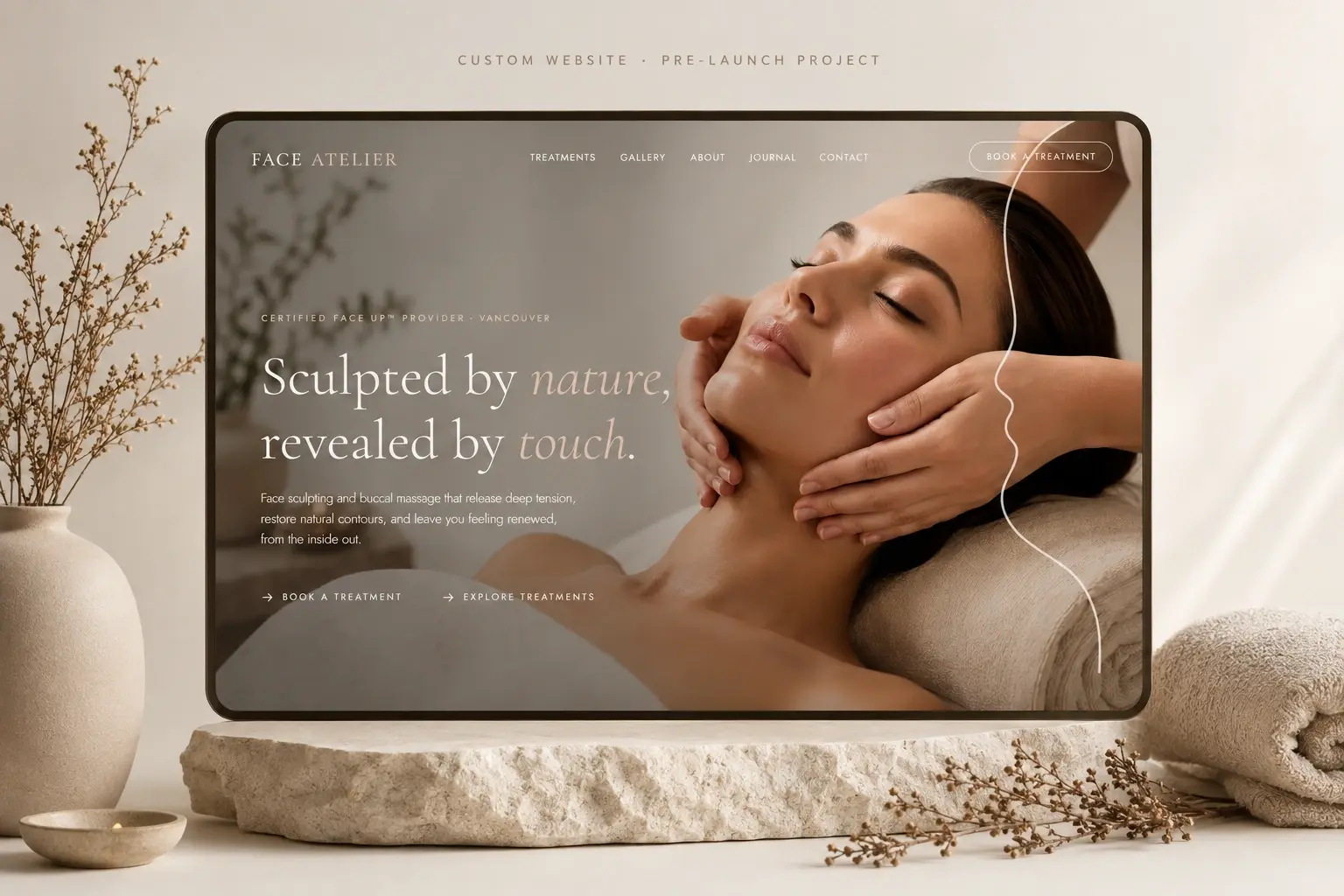 Face Atelier Vancouver custom website designed and developed by MOST AI Labs